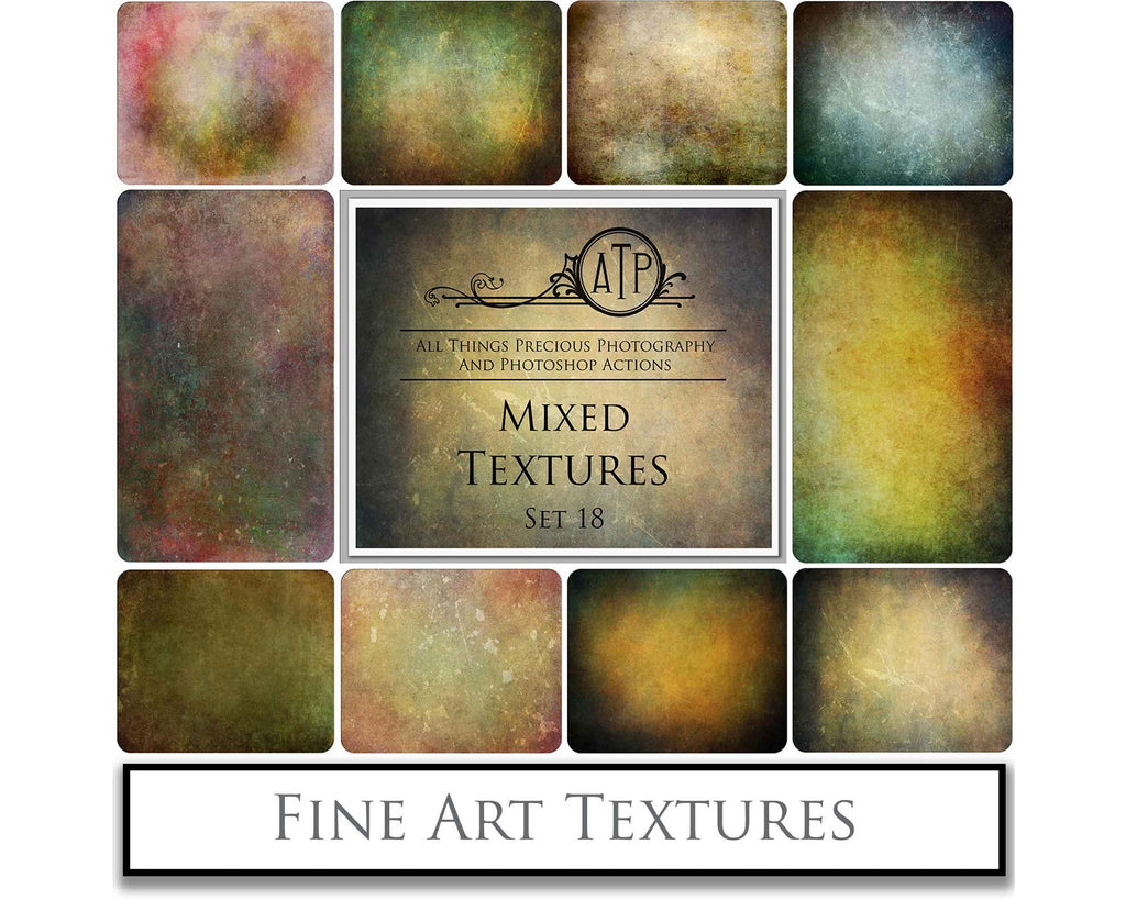 Mixed bundle textures. Fine art texture for photographers, digital editing. Photo Overlays. Antique, Vintage, Grunge, Light, Dark Bundle. Textured printable Canvas, Colour, Monochrome, Bundle. High resolution, 300dpi Graphic Assets for photography, digital scrapbooking and design. By ATP Textures