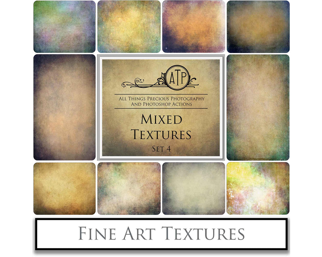 Mixed bundle textures. Fine art texture for photographers, digital editing. Photo Overlays. Antique, Vintage, Grunge, Light, Dark Bundle. Textured printable Canvas, Colour, Monochrome, Bundle. High resolution, 300dpi Graphic Assets for photography, digital scrapbooking and design. By ATP Textures