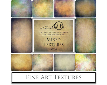 Mixed bundle textures. Fine art texture for photographers, digital editing. Photo Overlays. Antique, Vintage, Grunge, Light, Dark Bundle. Textured printable Canvas, Colour, Monochrome, Bundle. High resolution, 300dpi Graphic Assets for photography, digital scrapbooking and design. By ATP Textures