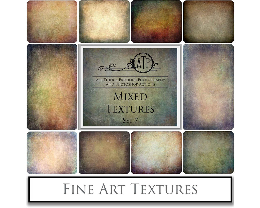 Mixed bundle textures. Fine art texture for photographers, digital editing. Photo Overlays. Antique, Vintage, Grunge, Light, Dark Bundle. Textured printable Canvas, Colour, Monochrome, Bundle. High resolution, 300dpi Graphic Assets for photography, digital scrapbooking and design. By ATP Textures