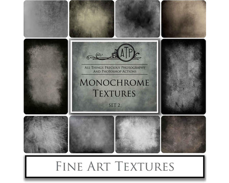 Monochrome textures. Fine art texture for photographers, digital editing. Photo Overlays. Antique, Vintage, Grunge, Light, Dark Bundle. Textured printable Canvas, Colour, black and white, Bundle. High resolution, 300dpi Graphic Assets for photography, digital scrapbooking and design. By ATP Textures