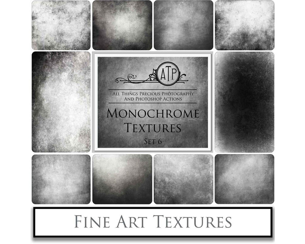 Monochrome textures. Fine art texture for photographers, digital editing. Photo Overlays. Antique, Vintage, Grunge, Light, Dark Bundle. Textured printable Canvas, Colour, black and white, Bundle. High resolution, 300dpi Graphic Assets for photography, digital scrapbooking and design. By ATP Textures