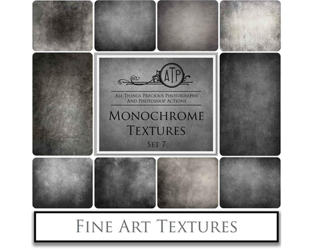 Monochrome textures. Fine art texture for photographers, digital editing. Photo Overlays. Antique, Vintage, Grunge, Light, Dark Bundle. Textured printable Canvas, Colour, black and white, Bundle. High resolution, 300dpi Graphic Assets for photography, digital scrapbooking and design. By ATP Textures