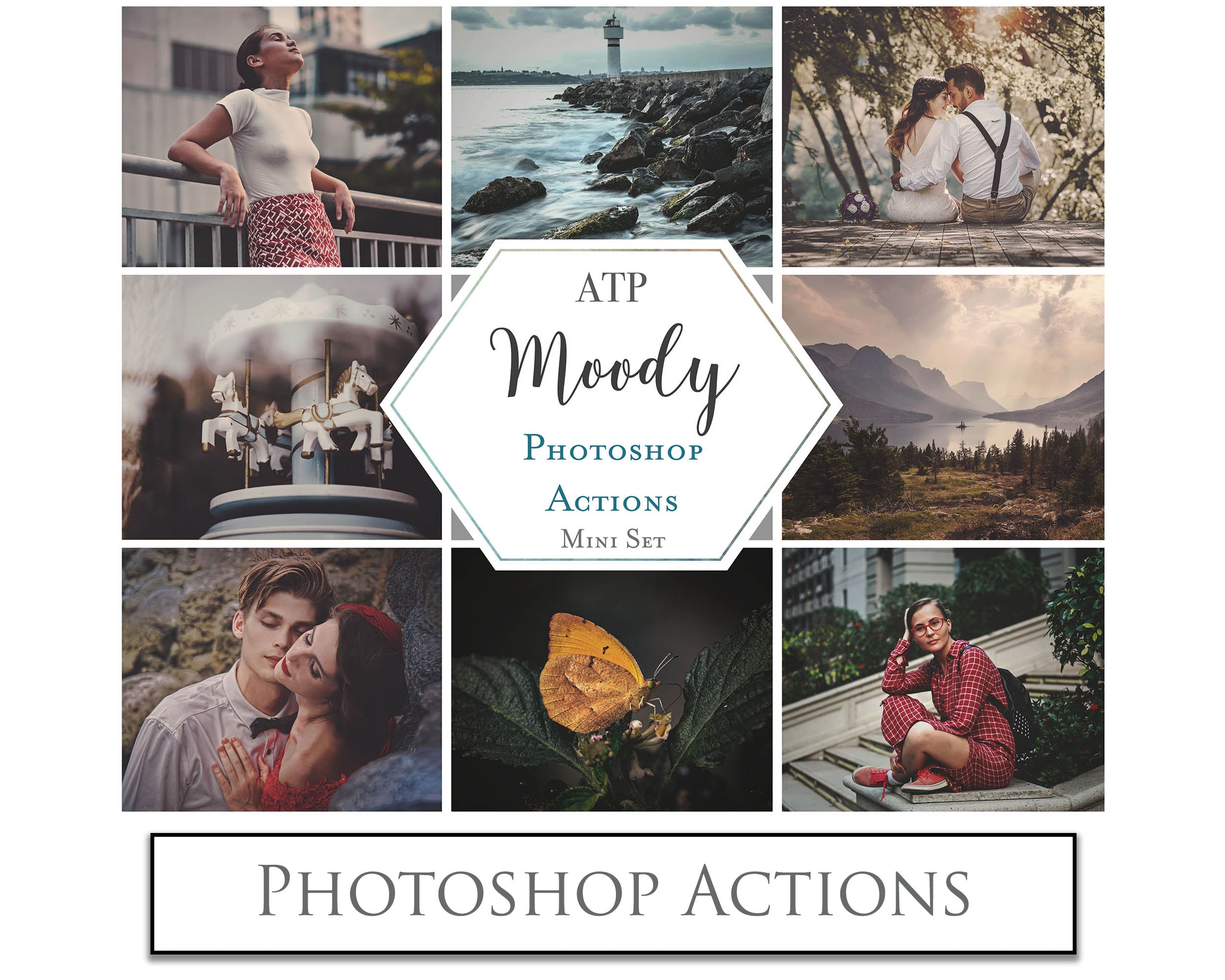 Photoshop Actions for Photography Edits. PS atn files are compatible with all versions of PS CS6. Photoshop Actions for professional photographers, photo edits and Instagram influencers. Warm, Rich, Light, Matte. For Wedding, Newborn, Studio Photography. By ATP Textures