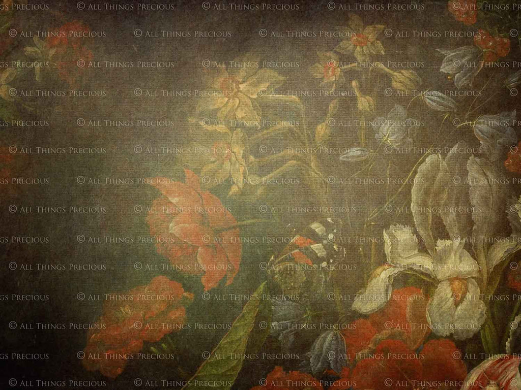 Old Masters floral Backgrounds. Digital Backdrop Fine art texture for photographers. Photo Overlays. Antique, Old World, Grunge, Abstract wall decor bundle. Textured Background. Printable backdrop, Colour Flower Print Bundle. High resolution, 300dpi Graphic Assets for photography, scrapbooking, design. By ATP Textures