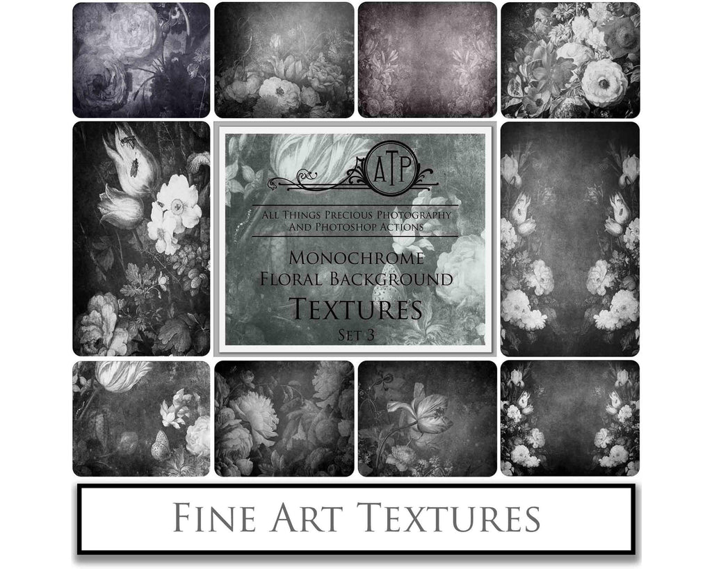 Old Masters floral Backgrounds. Digital Backdrop Fine art texture for photographers. Photo Overlays. Antique, Old World, Grunge, Abstract wall decor bundle. Textured Background. Printable backdrop, Colour Flower Print Bundle. High resolution, 300dpi Graphic Assets for photography, scrapbooking, design. By ATP Textures