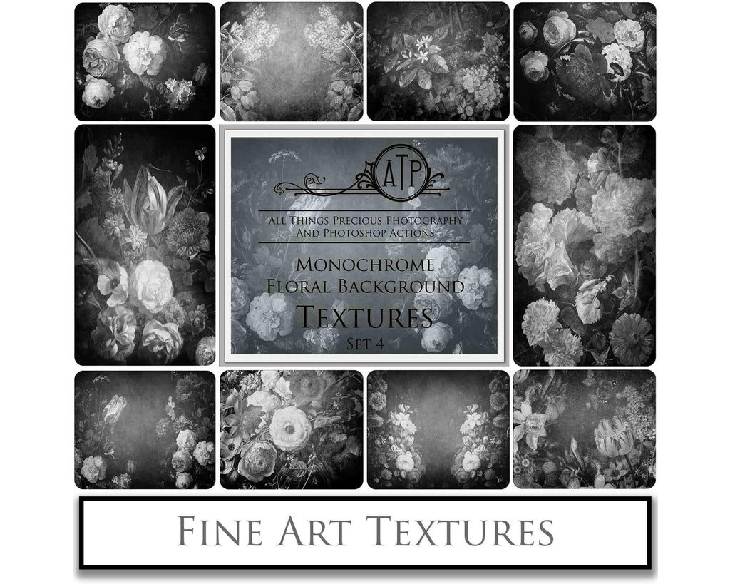 Old Masters floral Backgrounds. Digital Backdrop Fine art texture for photographers. Photo Overlays. Antique, Old World, Grunge, Abstract wall decor bundle. Textured Background. Printable backdrop, Colour Flower Print Bundle. High resolution, 300dpi Graphic Assets for photography, scrapbooking, design. By ATP Textures