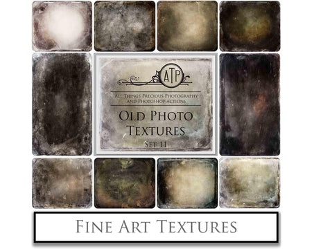 Old Photo Textures Frame. Tintype  Digital Backdrop. Fine art texture for photographers. Photo Overlays. Antique, Old World, Grunge, Abstract wall decor bundle. Textured Background. Printable backdrop, Print Bundle. High resolution, 300dpi Graphic Assets for photography, scrapbooking, design. By ATP Textures