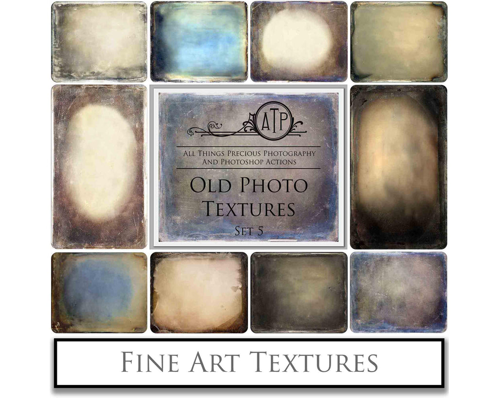 Old Photo Textures Frame. Tintype  Digital Backdrop. Fine art texture for photographers. Photo Overlays. Antique, Old World, Grunge, Abstract wall decor bundle. Textured Background. Printable backdrop, Print Bundle. High resolution, 300dpi Graphic Assets for photography, scrapbooking, design. By ATP Textures