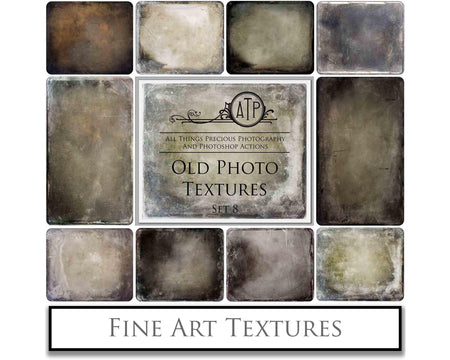 Old Photo Textures Frame. Tintype  Digital Backdrop. Fine art texture for photographers. Photo Overlays. Antique, Old World, Grunge, Abstract wall decor bundle. Textured Background. Printable backdrop, Print Bundle. High resolution, 300dpi Graphic Assets for photography, scrapbooking, design. By ATP Textures