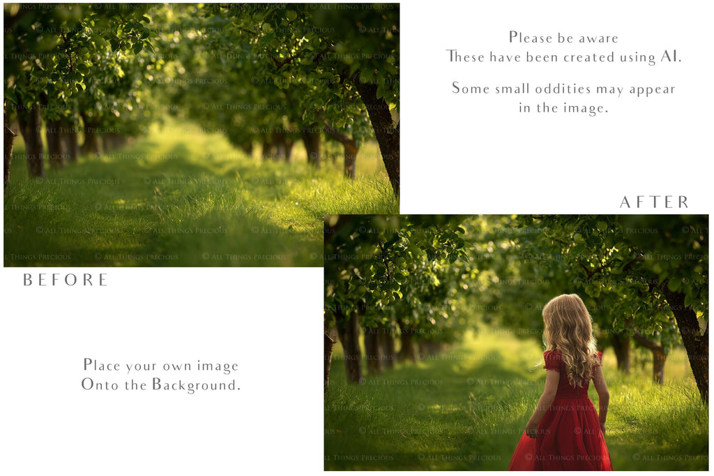 Apple Orchard Digital backgrounds for Photographers. ATP Textures.