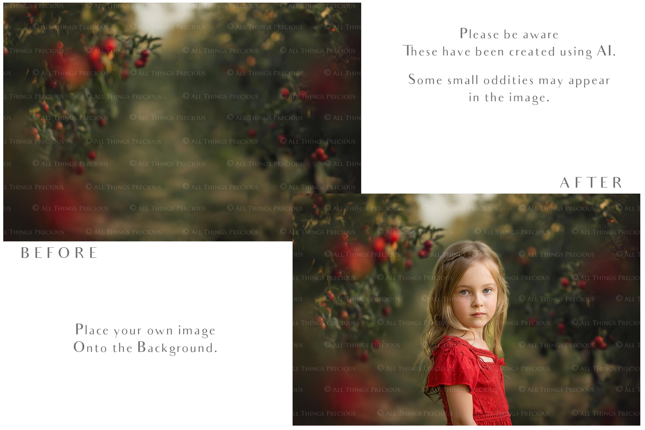 Apple Orchard Digital Background for Photographers. Fine Art Photo Backdrop. Add to your images for a dramatic sky effect. Each Digital file is 300dpi. These are in Jpeg format and high resolution. Find more at ATP Textures store.