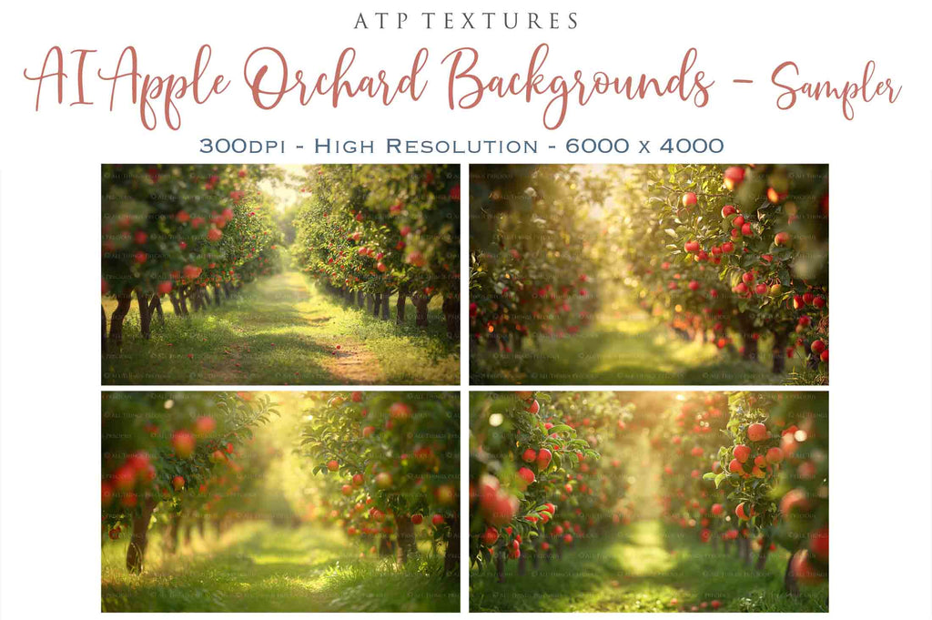 Apple Orchard Digital Background for Photographers. Fine Art Photo Backdrop. Add to your images for a dramatic sky effect. Each Digital file is 300dpi. These are in Jpeg format and high resolution. Find more at ATP Textures store.