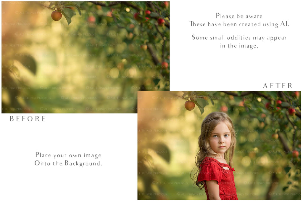 Apple Orchard Digital Background for Photographers. Fine Art Photo Backdrop. Add to your images for a dramatic sky effect. Each Digital file is 300dpi. These are in Jpeg format and high resolution. Find more at ATP Textures store.