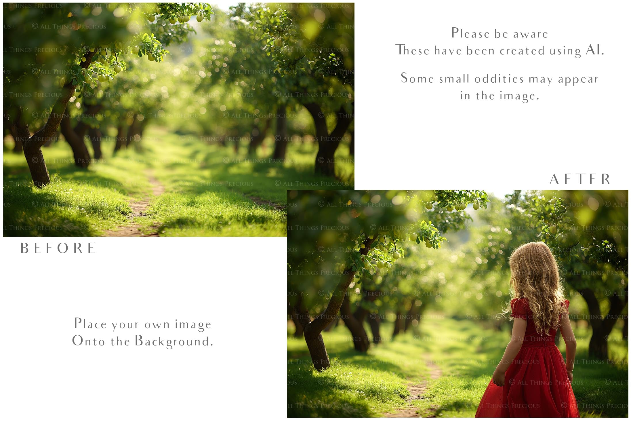 Apple Orchard Digital Background for Photographers. Fine Art Photo Backdrop. Add to your images for a dramatic sky effect. Each Digital file is 300dpi. These are in Jpeg format and high resolution. Find more at ATP Textures store.