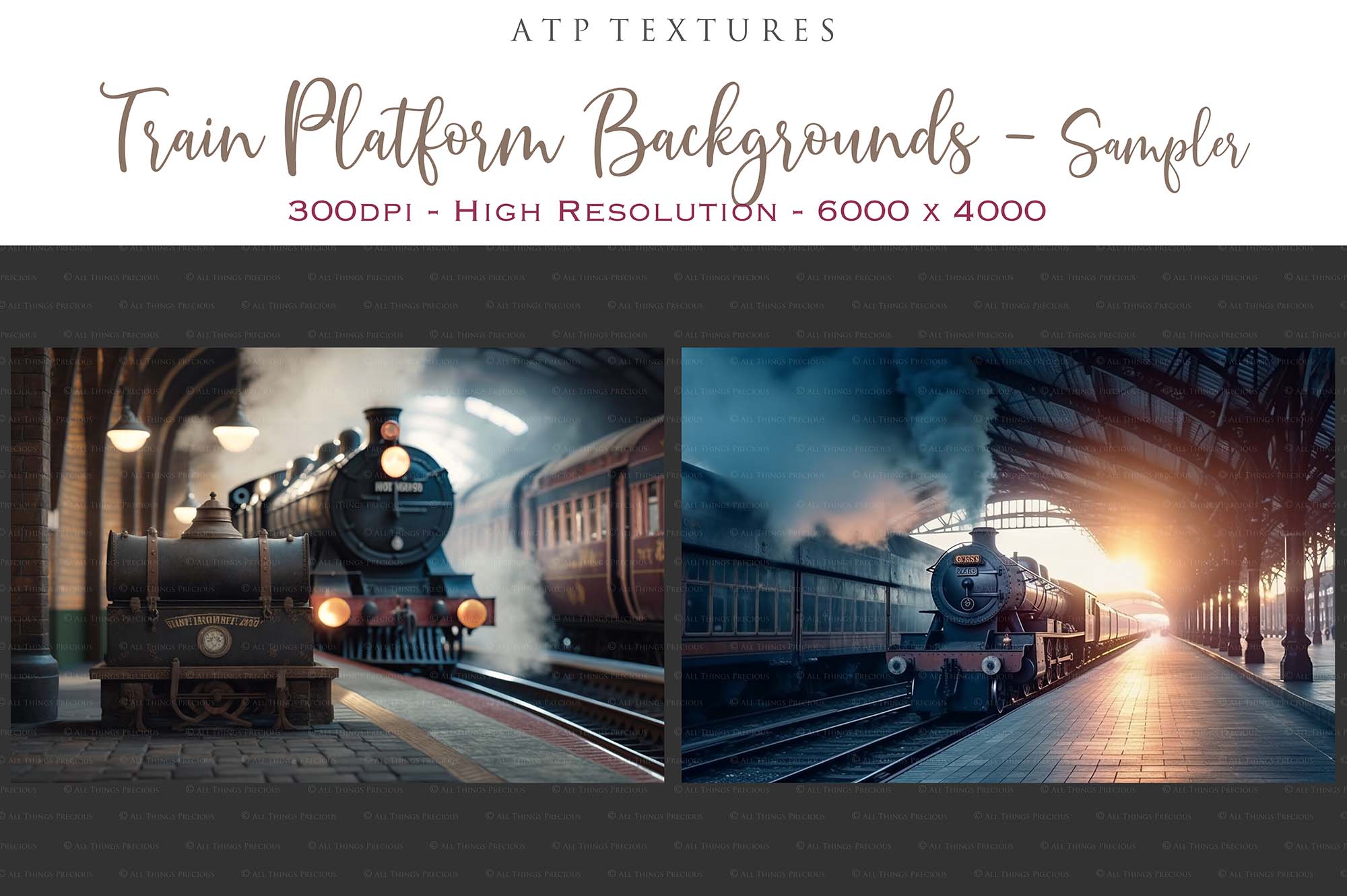 AI Digital - 24 TRAIN PLATFORM BACKGROUNDS - Set 1 – ATP Textures