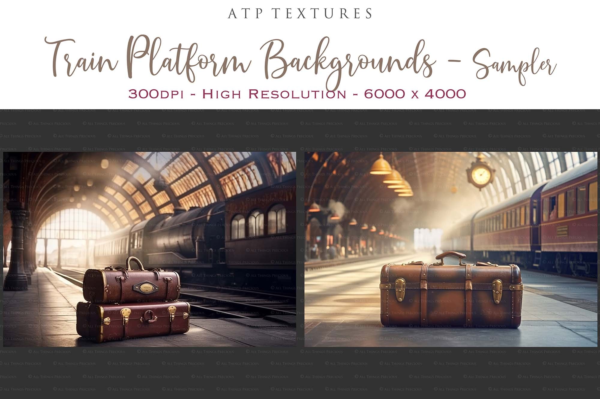 AI Digital - 24 TRAIN PLATFORM BACKGROUNDS - Set 2