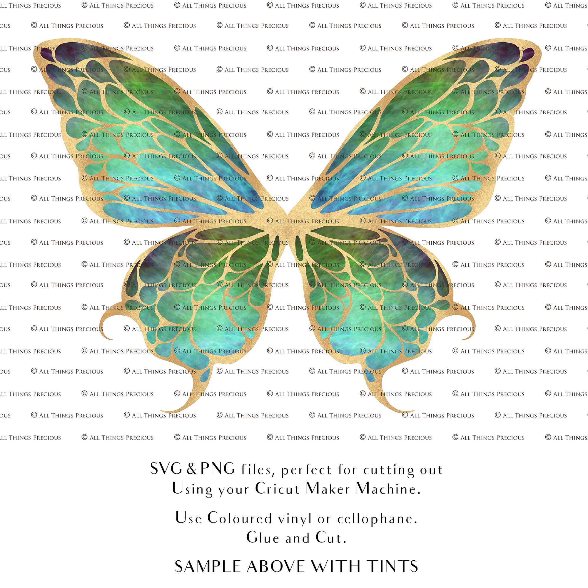 SVG & PNG Fairy Wing files for Cricut or Silhouette Cameo Cutting Machine. To create wearable fairy wings, in adult or children sizes. Simply load the design into design space for Cricut, re size and you are set to go!  These are Individual Wing Pieces, for you to cut and assemble. This is a DIGITAL product. 