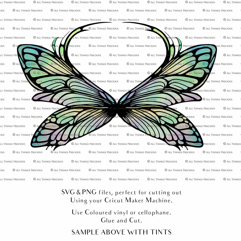 SVG & PNG Fairy Wing files for Cricut or Silhouette Cameo Cutting Machine. To create wearable fairy wings, in adult or children sizes. These are Individual Wing Pieces, for you to cut and assemble. This is a DIGITAL product. 