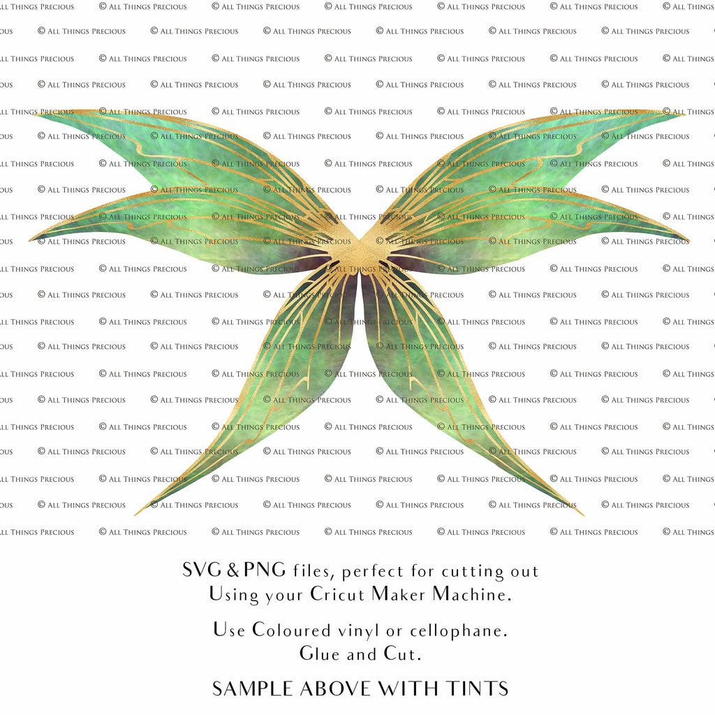 SVG & PNG Fairy Wing files for Cricut or Silhouette Cameo Cutting Machine. To create wearable fairy wings, in adult or children sizes. These are Individual Wing Pieces, for you to cut and assemble. This is a DIGITAL product. 