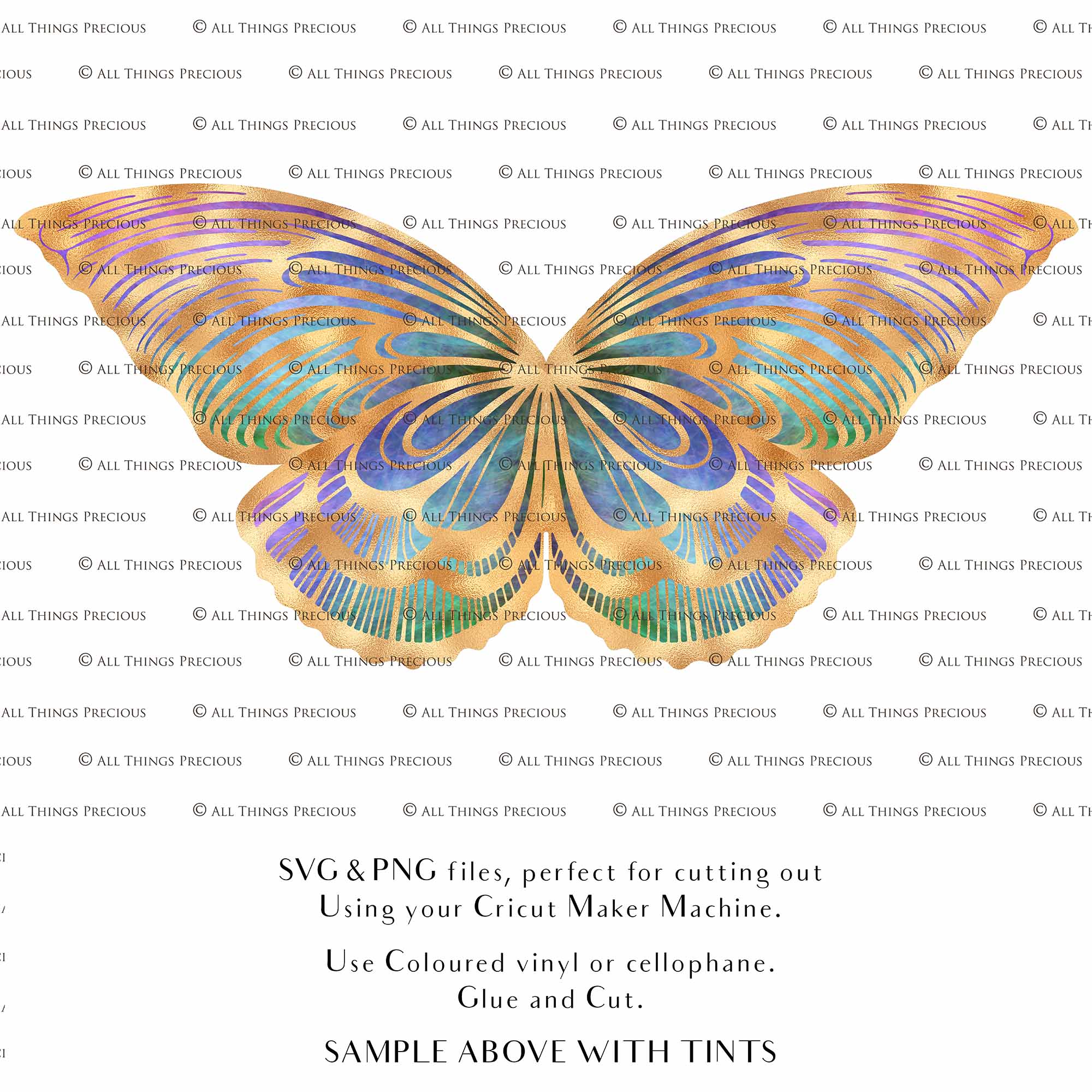 SVG & PNG Fairy Wing files for Cricut or Silhouette Cameo Cutting Machine. To create wearable fairy wings, in adult or children sizes. Simply load the design into design space for Cricut, re size and you are set to go!  These are Individual Wing Pieces, for you to cut and assemble. This is a DIGITAL product. 