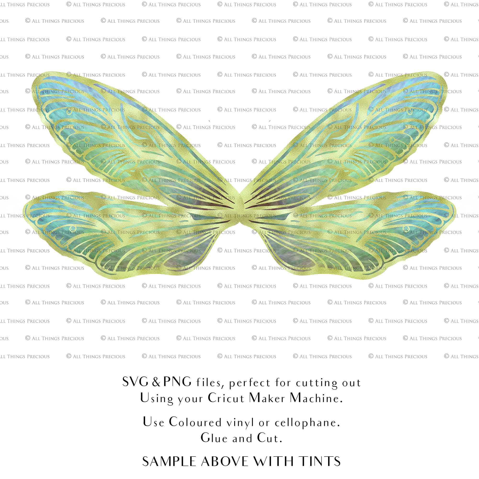 SVG & PNG Fairy Wing files for Cricut or Silhouette Cameo Cutting Machine. To create wearable fairy wings, in adult or children sizes. Simply load the design into design space for Cricut, re size and you are set to go!  These are Individual Wing Pieces, for you to cut and assemble. This is a DIGITAL product. 