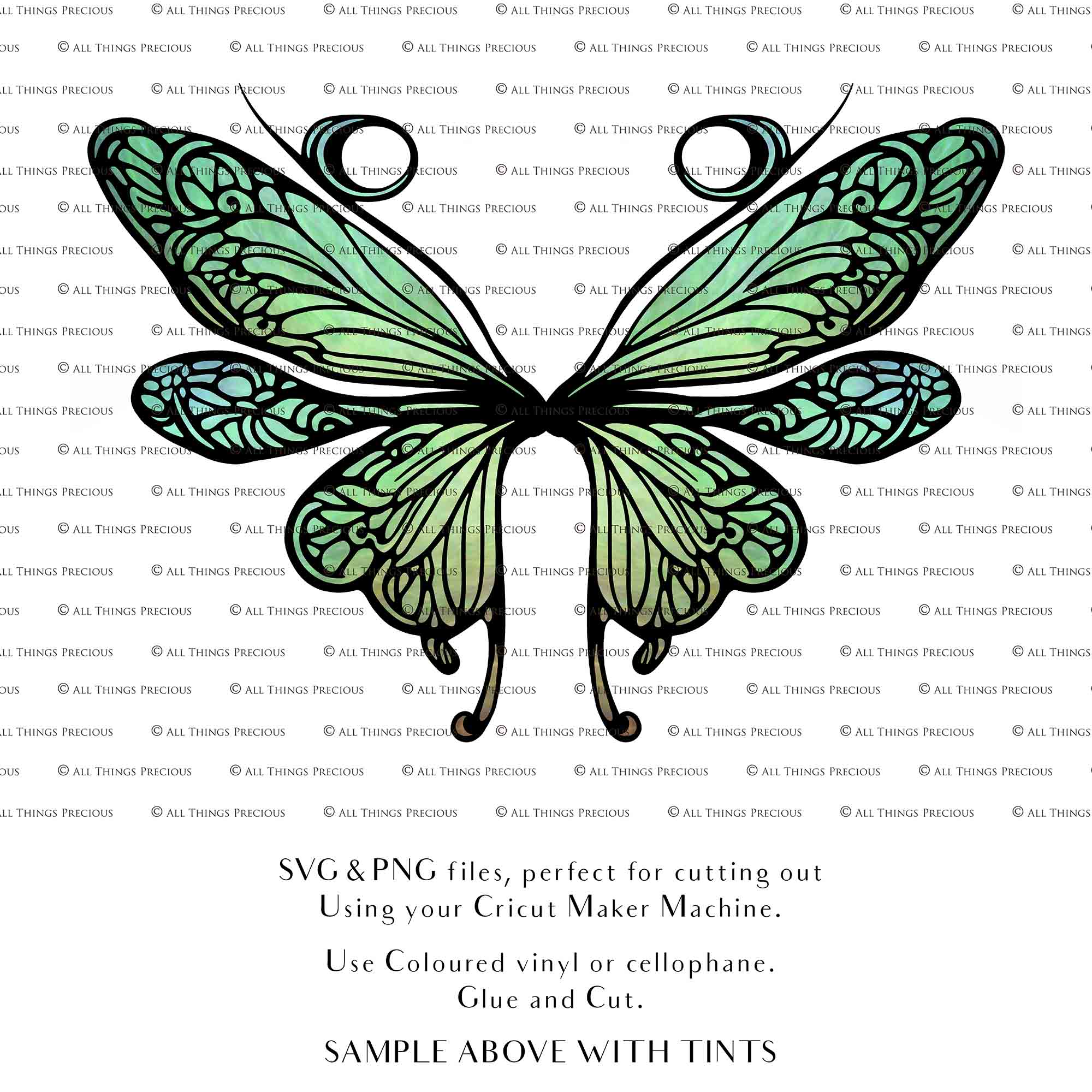 SVG & PNG Fairy Wing files for Cricut or Silhouette Cameo Cutting Machine. To create wearable fairy wings, in adult or children sizes.  Use this clipart design for Halloween Costumes, Fantasy or Cosplay or photography. Or use as ephemera in weddings, engagements or baby shower invitations. These are Individual wing parts, for you to cut and assemble. This is a digital product. 