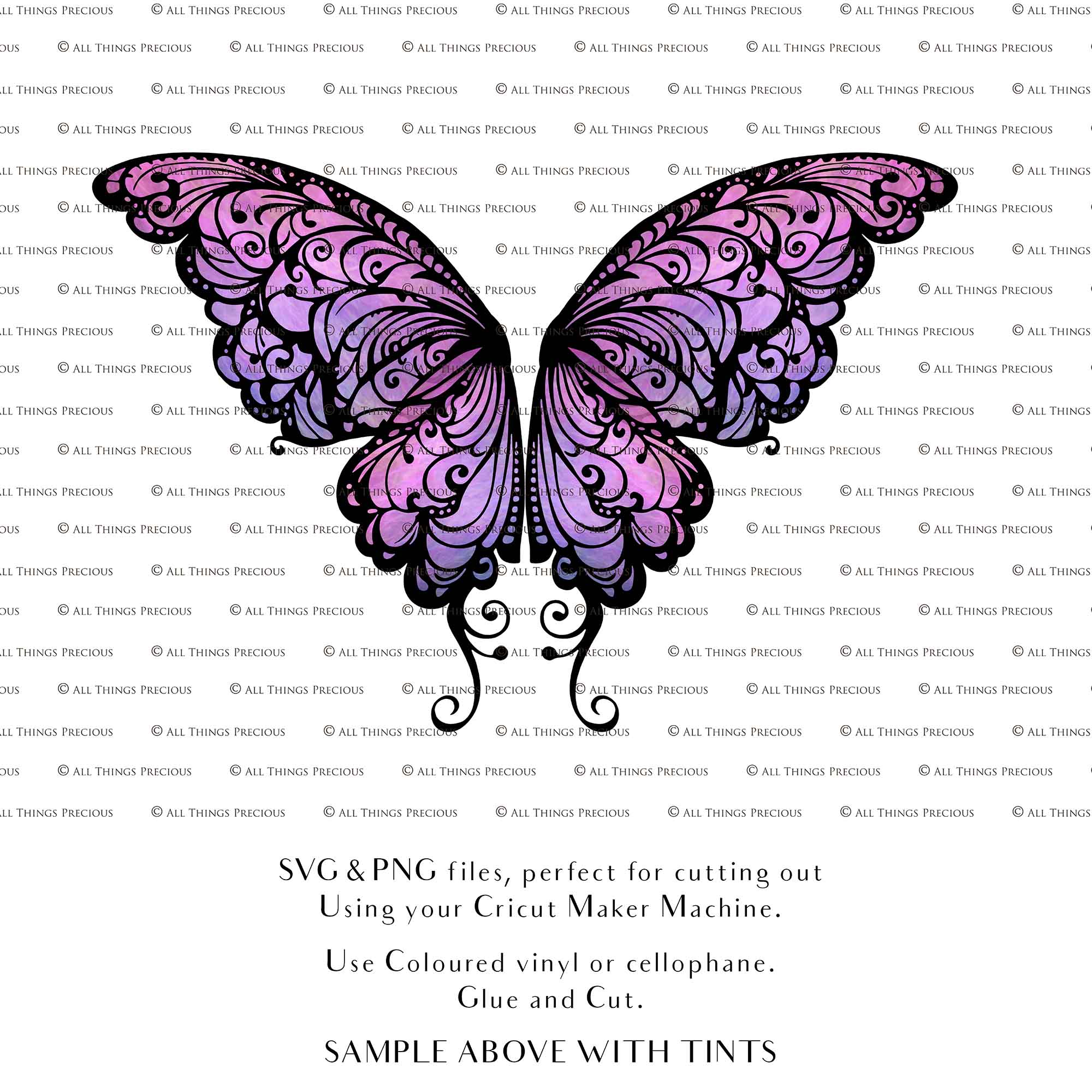 SVG, PNG Clipart, Fairy Wings, for Cricut and Silhouette Machine. Cut out and make your own real fairy wings. For Costumes, Halloween, Cosplay Wings, Adult Wings, Child size wings. Use them for Wedding invitations, sublimation print  or decorations.