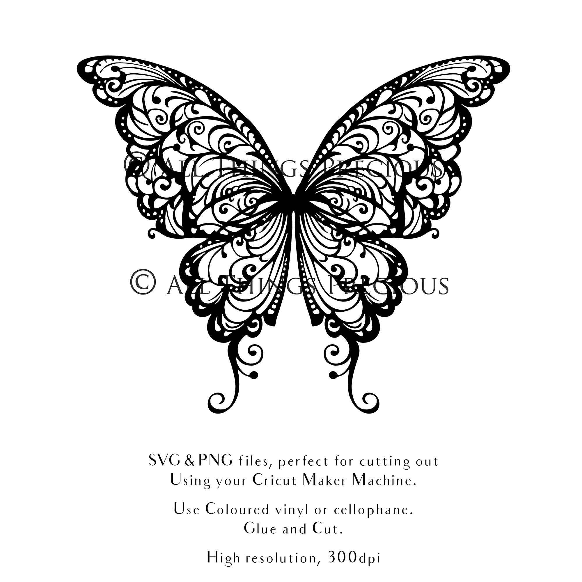 SVG, PNG Clipart, Fairy Wings, for Cricut and Silhouette Machine. Cut out and make your own real fairy wings. For Costumes, Halloween, Cosplay Wings, Adult Wings, Child size wings. Use them for Wedding invitations, sublimation print  or decorations.
