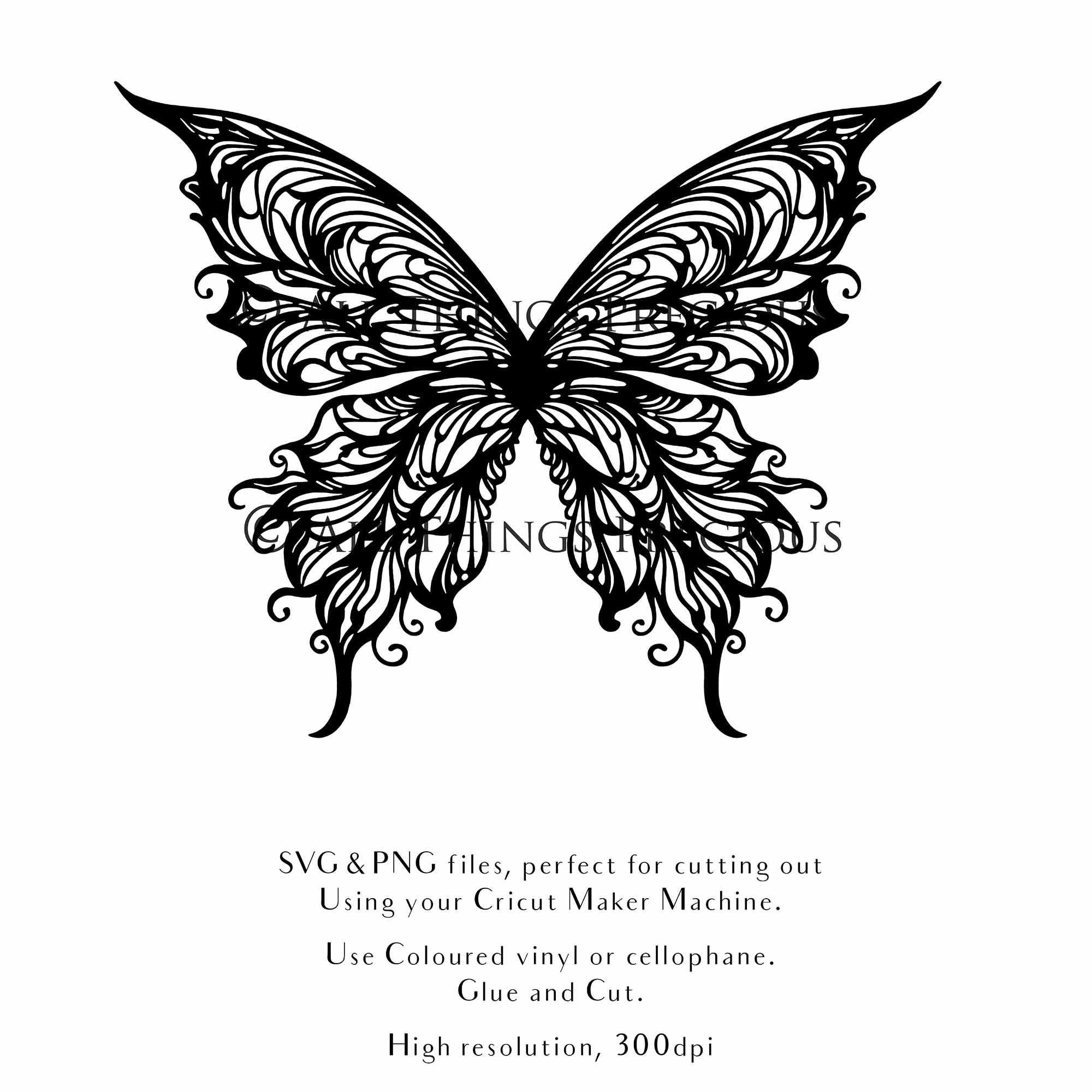 SVG, PNG Clipart, Fairy Wings, for Cricut and Silhouette Machine. Cut out and make your own real fairy wings. For Costumes, Halloween, Cosplay Wings, Adult Wings, Child size wings. Use them for Wedding invitations, sublimation print  or decorations.