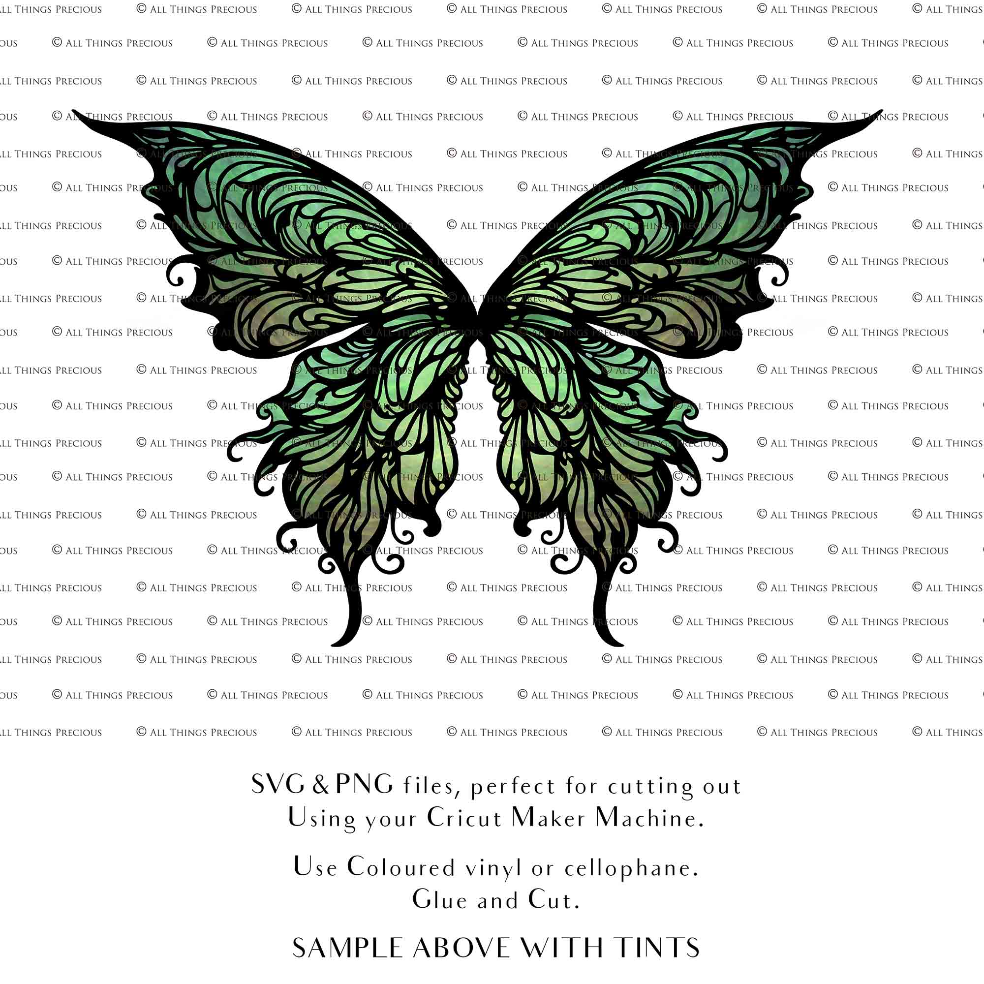 SVG, PNG Clipart, Fairy Wings, for Cricut and Silhouette Machine. Cut out and make your own real fairy wings. For Costumes, Halloween, Cosplay Wings, Adult Wings, Child size wings. Use them for Wedding invitations, sublimation print  or decorations.