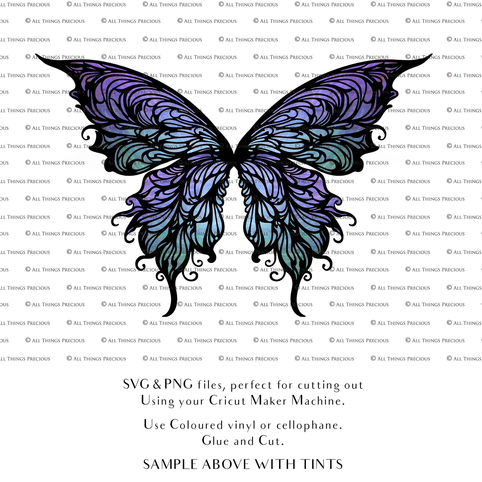 SVG, PNG Clipart, Fairy Wings, for Cricut and Silhouette Machine. Cut out and make your own real fairy wings. For Costumes, Halloween, Cosplay Wings, Adult Wings, Child size wings. Use them for Wedding invitations, sublimation print  or decorations.