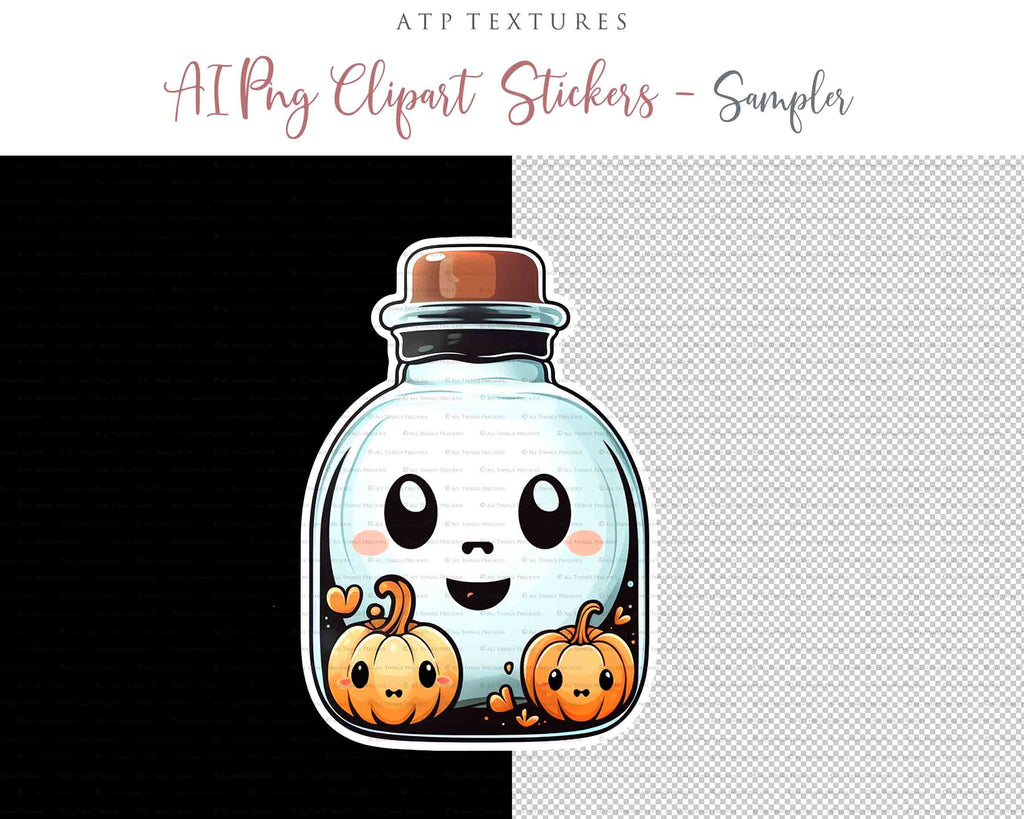 Halloween Day of the dead Pumpkin clipart. Perfect for scrapbooking and print. If you want to print your completed artwork, you can! PNG Transparent files, High resolution, 300dpi. AI Digital Art. - ATP Textures