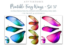 Load image into Gallery viewer, PRINTABLE FAIRY WINGS - Set 57
