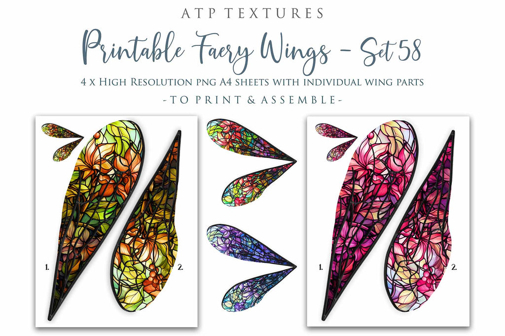 PRINTABLE FAIRY WINGS - Set 58