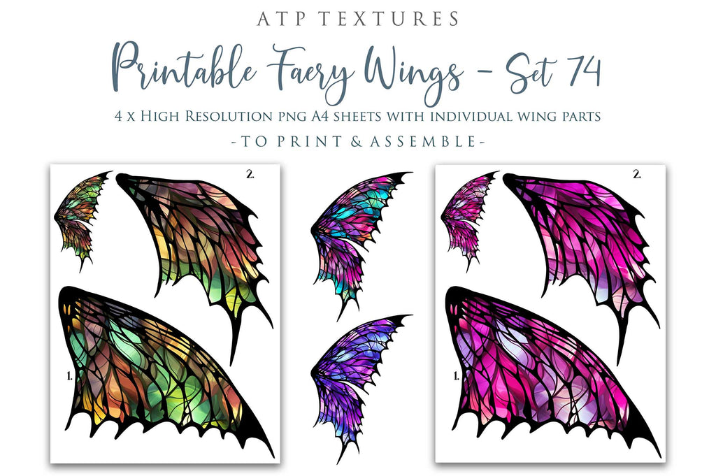 PRINTABLE FAIRY WINGS - Set 74