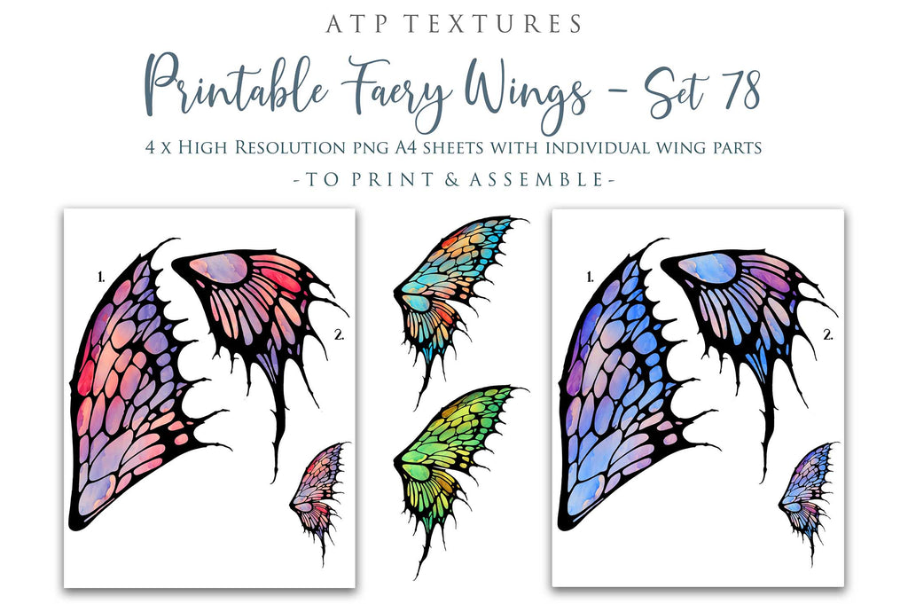 PRINTABLE FAIRY WINGS - Set 78