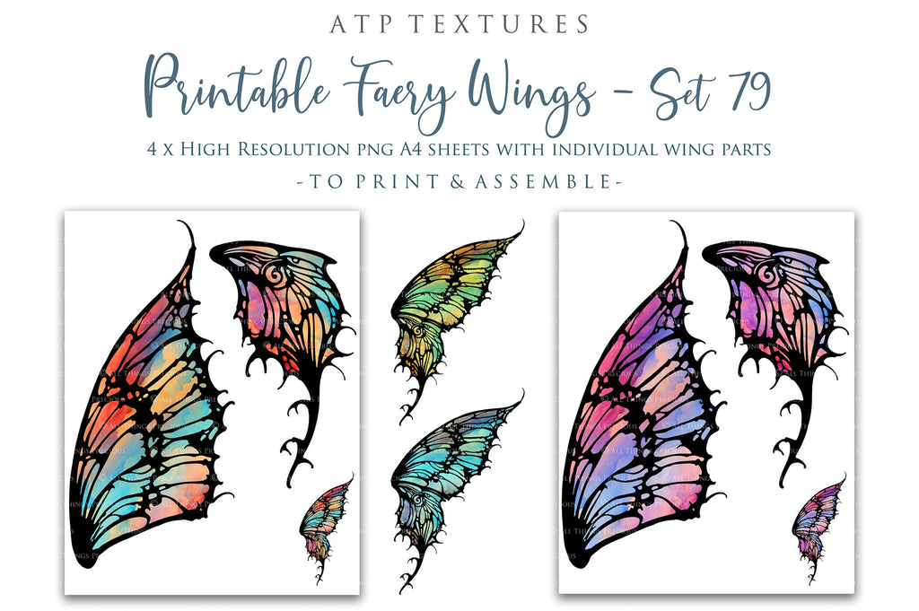 PRINTABLE FAIRY WINGS - Set 79