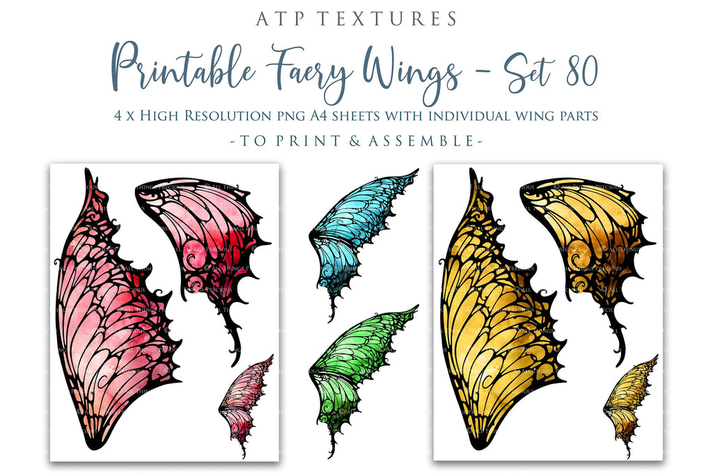 PRINTABLE FAIRY WINGS - Set 80