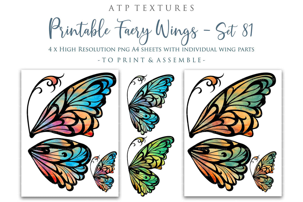 PRINTABLE FAIRY WINGS - Set 81