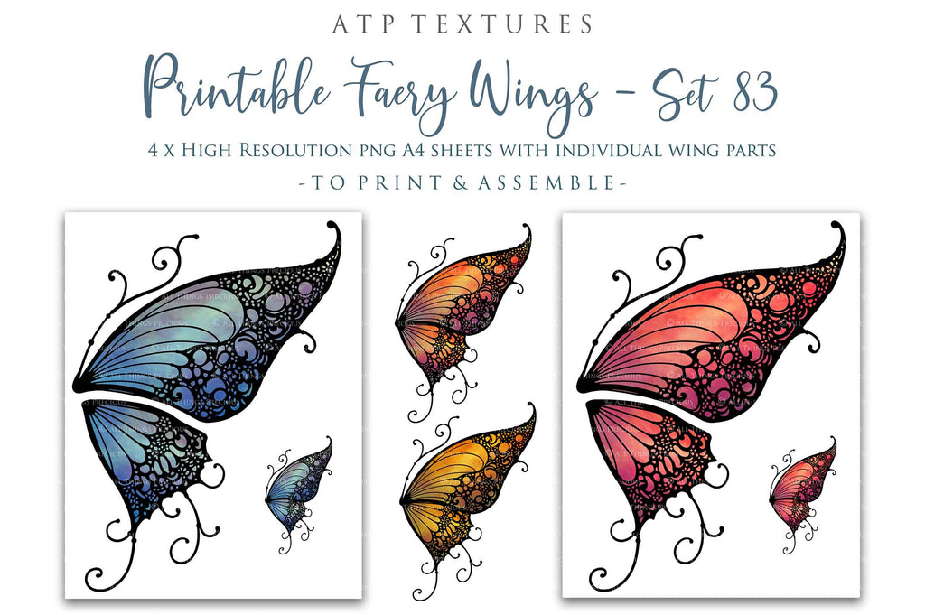 PRINTABLE FAIRY WINGS - Set 83