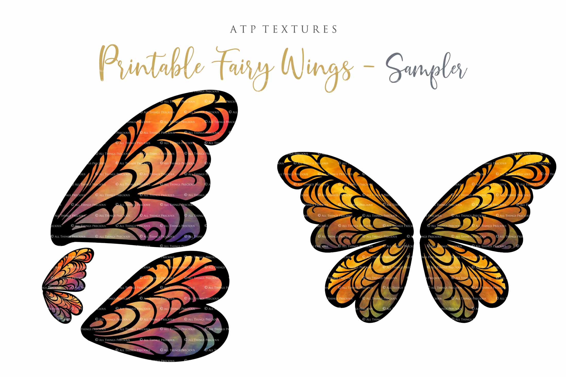 PRINTABLE FAIRY WINGS - Set 84 PRINTABLE FAIRY WINGS - Set 84