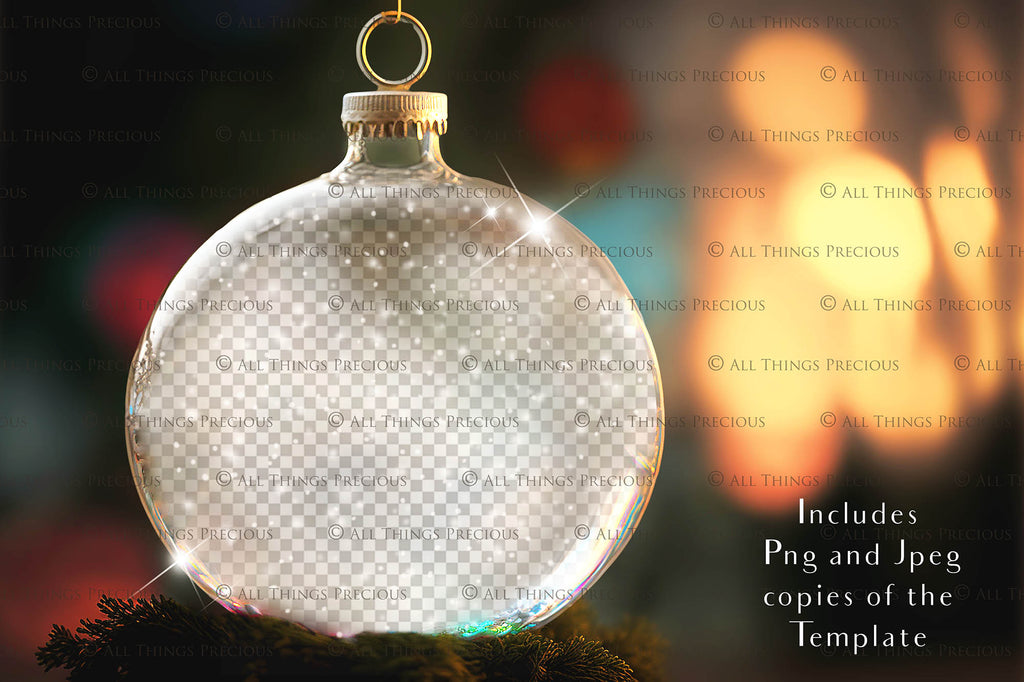 Christmas Glass Bauble Ornament Overlay and Digital Png Background. Snow flurries and PSD template included. The globe is transparent, perfect for you to add your own images and retain the snow globe effect.This file is 6000 x 4000, 300dpi. Photography, Scrapbooking, Photo Overlays, Png, Jpeg, Psd. ATP Textures.