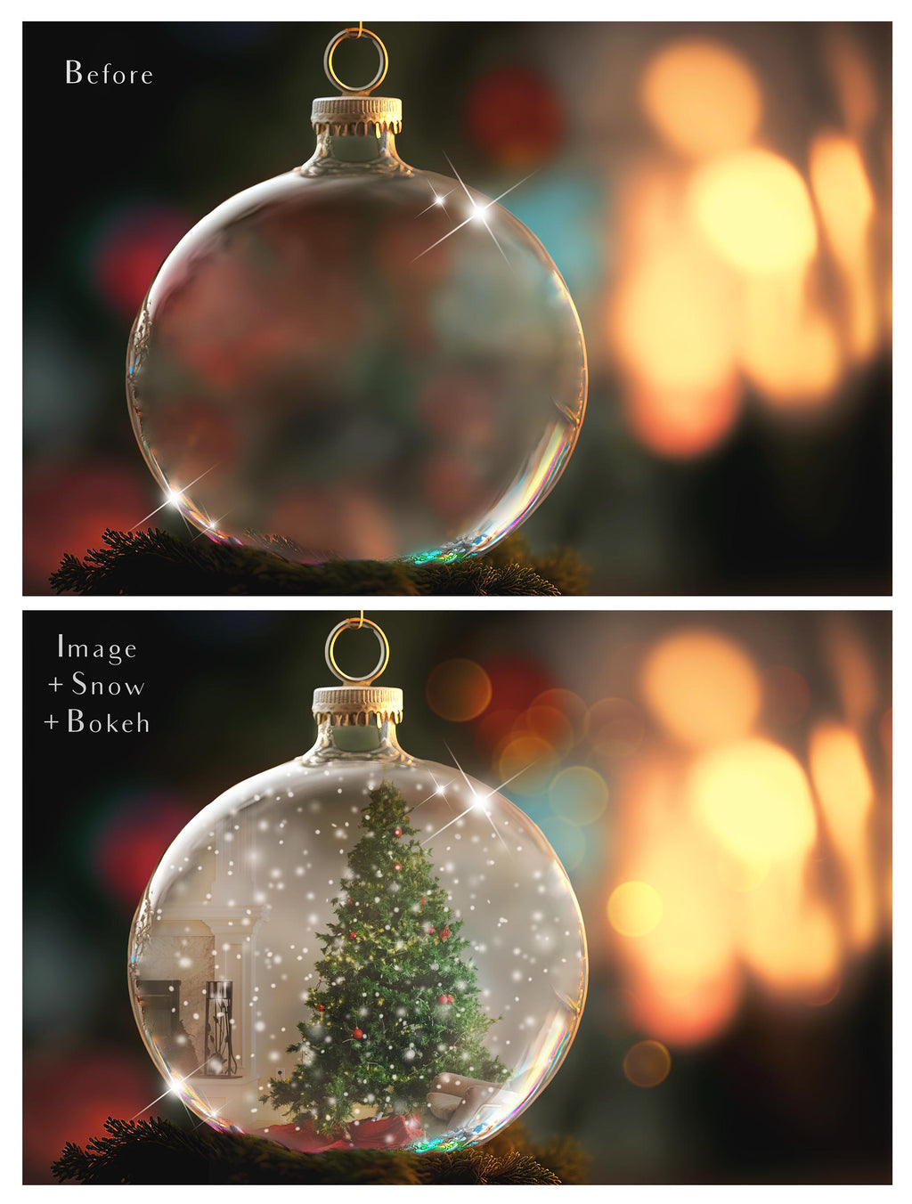 Christmas Glass Bauble Ornament Overlay and Digital Png Background. Snow flurries and PSD template included. The globe is transparent, perfect for you to add your own images and retain the snow globe effect.This file is 6000 x 4000, 300dpi. Photography, Scrapbooking, Photo Overlays, Png, Jpeg, Psd. ATP Textures.