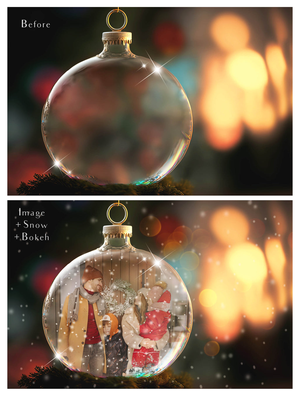 Christmas Glass Bauble Ornament Overlay and Digital Png Background. Snow flurries and PSD template included. The globe is transparent, perfect for you to add your own images and retain the snow globe effect.This file is 6000 x 4000, 300dpi. Photography, Scrapbooking, Photo Overlays, Png, Jpeg, Psd. ATP Textures.