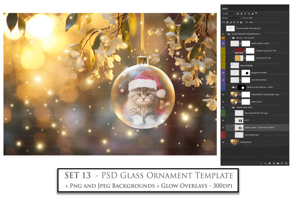 Christmas Glass Bauble Ornament Overlay and Background, with snow flurries and a PSD template included in the set.The globe is transparent, perfect for you to add your own images and retain the snow globe effect.This file is 6000 x 4000, 300dpi. Photography, Scrapbooking, Photo Overlays, Png, Jpeg, Psd. ATP Textures.