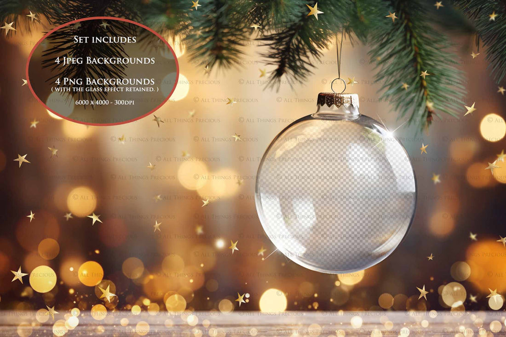 Christmas Glass Bauble Ornament Overlay and Background, with snow flurries and a PSD template included in the set.The globe is transparent, perfect for you to add your own images and retain the snow globe effect.This file is 6000 x 4000, 300dpi. Photography, Scrapbooking, Photo Overlays, Png, Jpeg, Psd. ATP Textures.