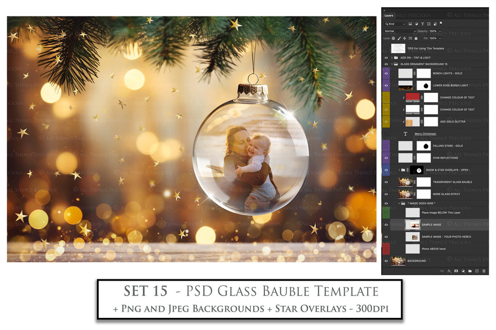 Christmas Glass Bauble Ornament Overlay and Background, with snow flurries and a PSD template included in the set.The globe is transparent, perfect for you to add your own images and retain the snow globe effect.This file is 6000 x 4000, 300dpi. Photography, Scrapbooking, Photo Overlays, Png, Jpeg, Psd. ATP Textures.
