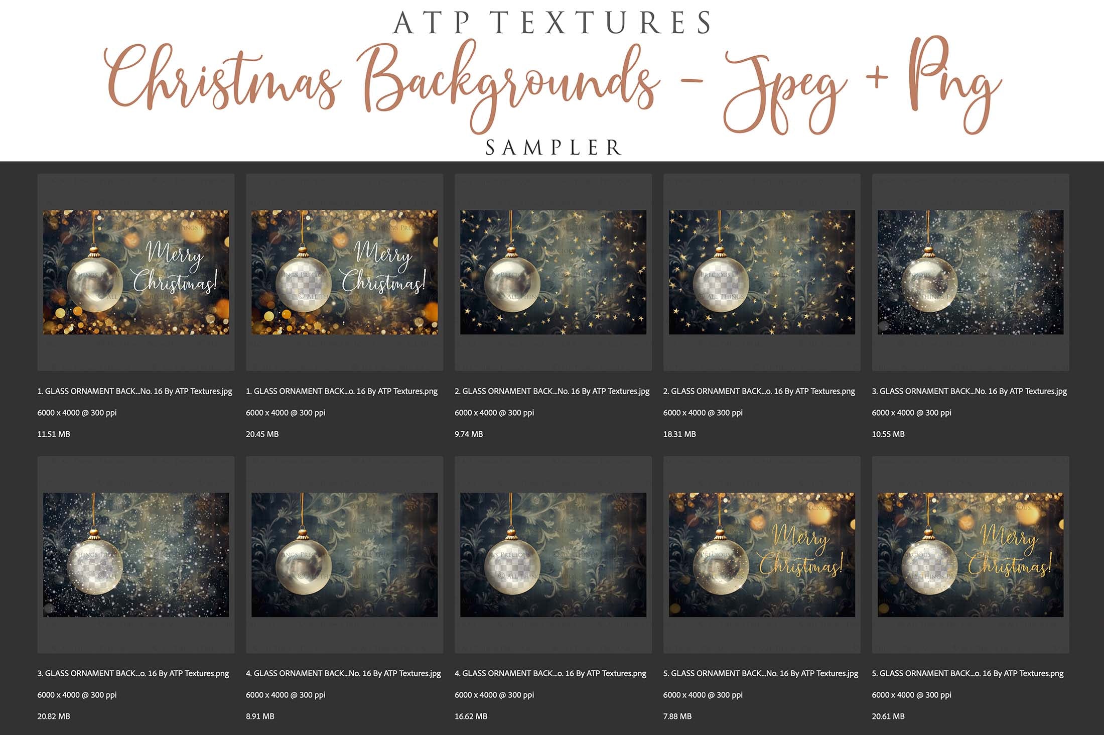 Christmas Glass Bauble Ornament Overlay and Background, with snow flurries and a PSD template included in the set.The globe is transparent, perfect for you to add your own images and retain the snow globe effect.This file is 6000 x 4000, 300dpi. Photography, Scrapbooking, Photo Overlays, Png, Jpeg, Psd. ATP Textures.