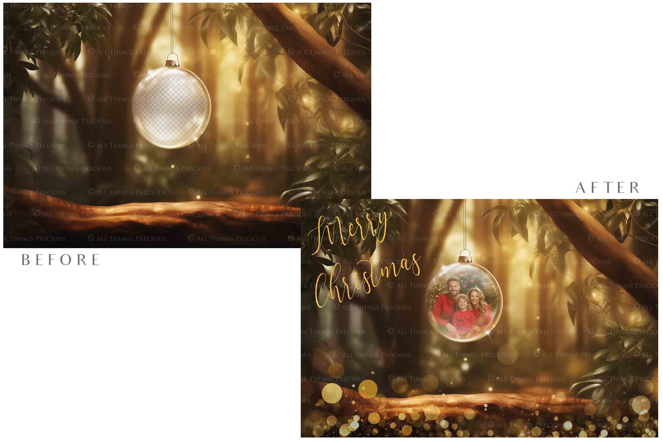 Christmas Glass Bauble Ornament Overlay and Background, with snow flurries and a PSD template included in the set.The globe is transparent, perfect for you to add your own images and retain the snow globe effect.This file is 6000 x 4000, 300dpi. Photography, Scrapbooking, Photo Overlays, Png, Jpeg, Psd. ATP Textures.
